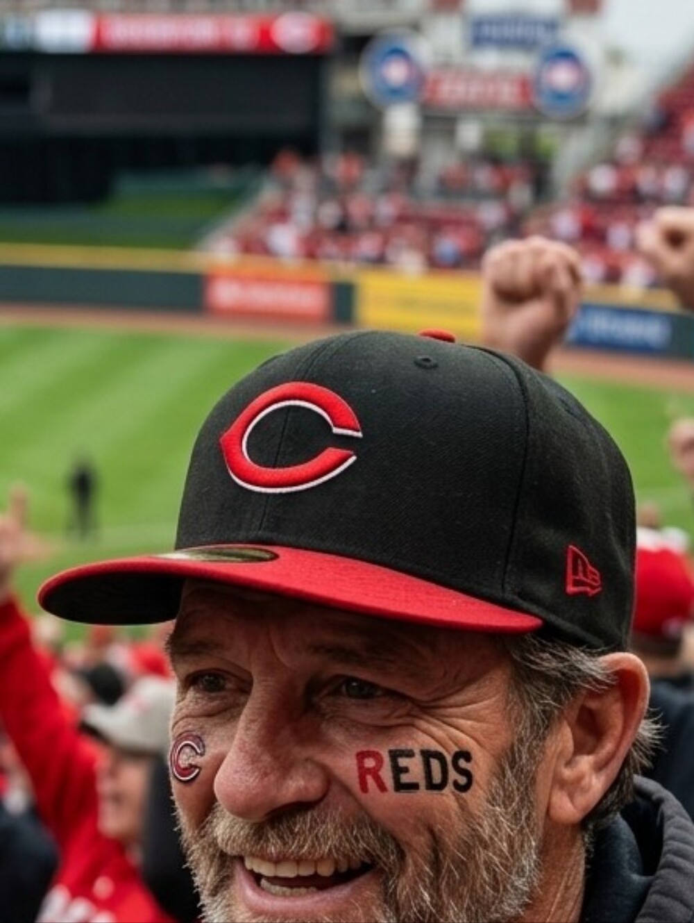 New Era Cincinnati Reds 59FIFTY Fitted Hat - Black & Red